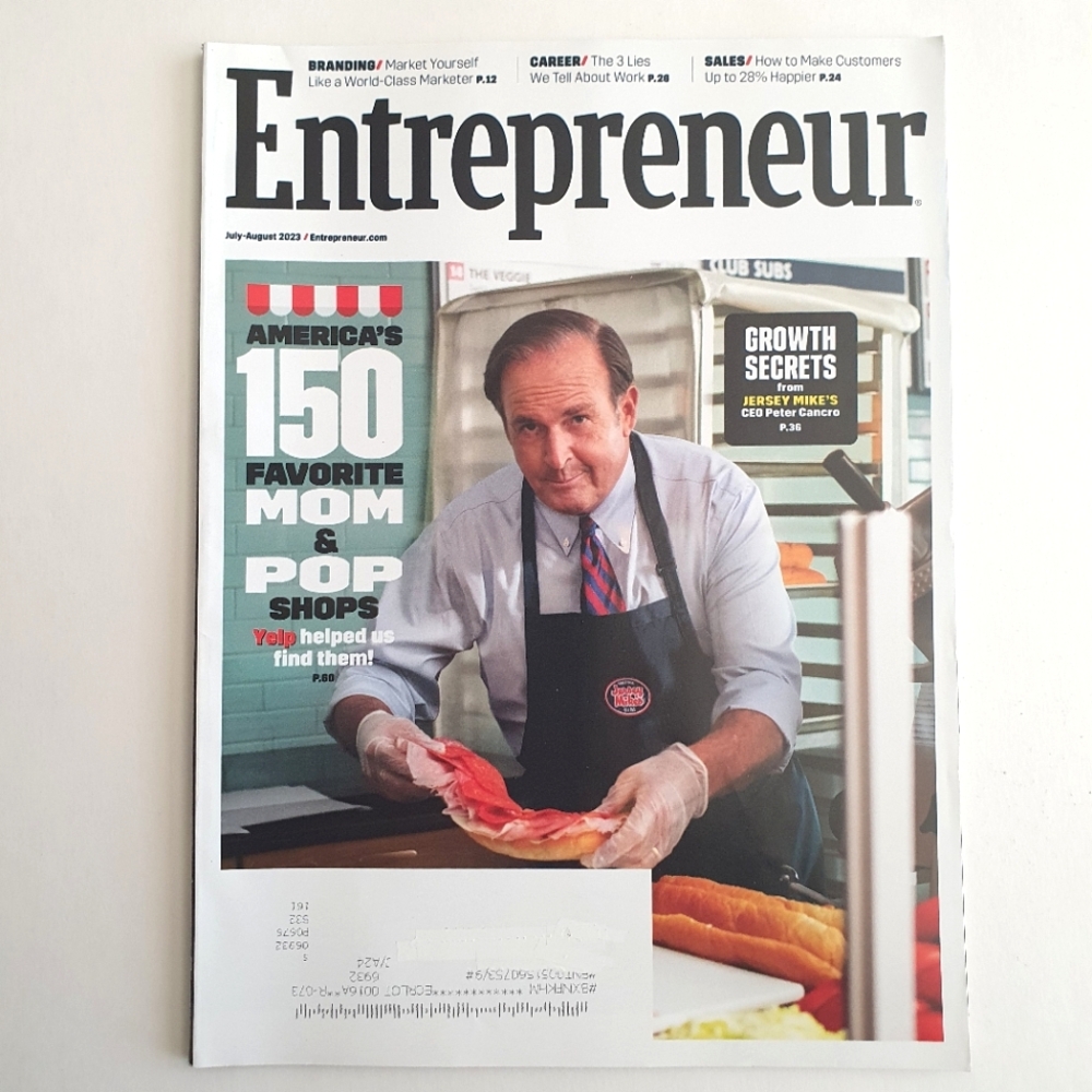 Entrepreneur Magazine July August, 2023 - America's 150 Favorite Mom & Pop Shops